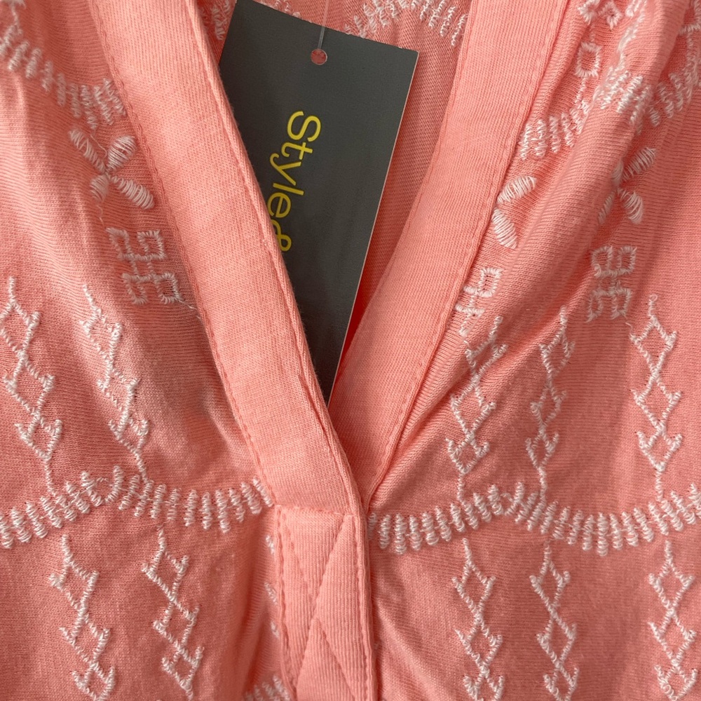 Style & Co. Coral Eyelet Blouse - Picture 3 of 7
